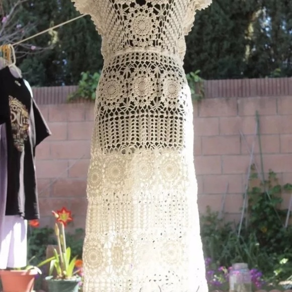Crochet dress s/m  vintage dress chic - Picture 3 of 5